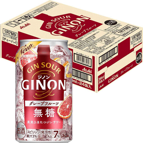 【7%】 アサヒ GINON グレープフルーツRC 1ケース 350ml x 24本