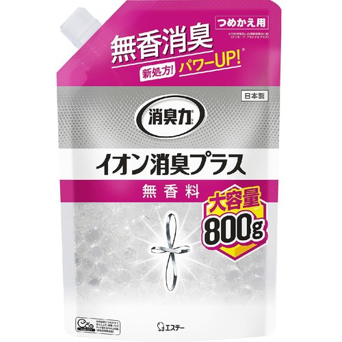 エステー 消臭力 クリアビーズ イオン消臭プラス 大容量詰替 800g