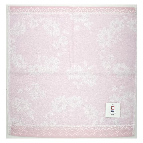 林 今治フラワーワルツ ハンドタオル約34 x 35cm ピンク Green Beans