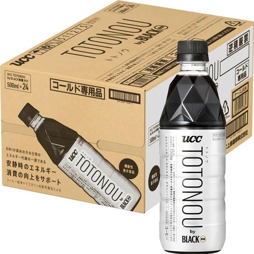 UCC上島珈琲 TOTONOU by BLACK 無糖 PET 1ケース 500ml x 24本 Green
