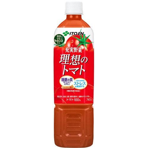 伊藤園 機能性表示食品 充実野菜理想のトマト 740g Green Beans