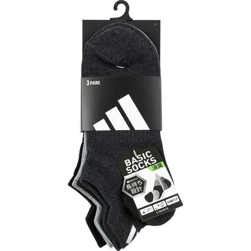 アディダス adidas BASIC スクールソックス スニーカー丈 3足組 26-28cm