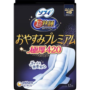 ユニ・チャーム ソフィ 超熟睡 おやすみプレミアム 極厚420 特に多い夜