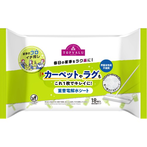 家事のプロ　イチ推し カーペットやラグ用重曹電解水シート 18枚 トップバリュ