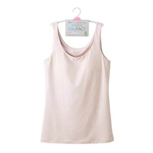 PEACE FIT(ピースフィット) SilkyFACT モールドカップ付 タンクトップ 婦人 ピンク L トップバリュ