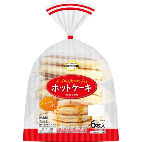 ホットケーキ 6枚 トップバリュベストプライス