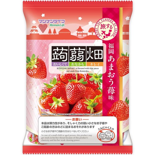 マンナンライフ 蒟蒻畑 福岡あまおう苺味 10個入