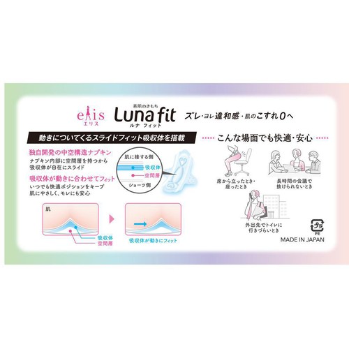 大王製紙 エリス ルナフィット ふんわりタイプ 多い昼用 羽つき 23cm 20個