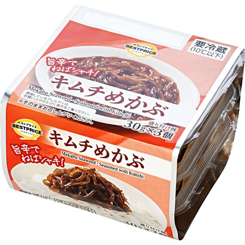 キムチめかぶ 30g x 3個 トップバリュベストプライス