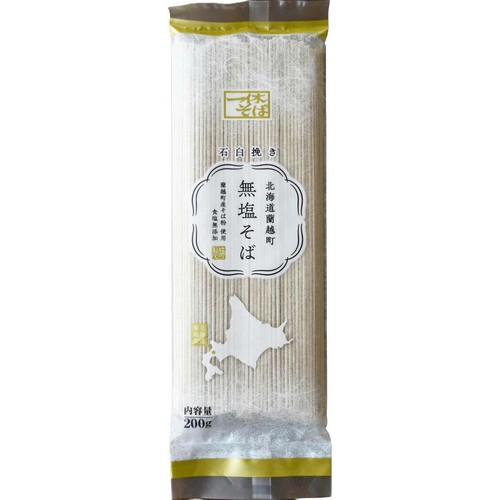 一休 北海道蘭越町 無塩そば 200g