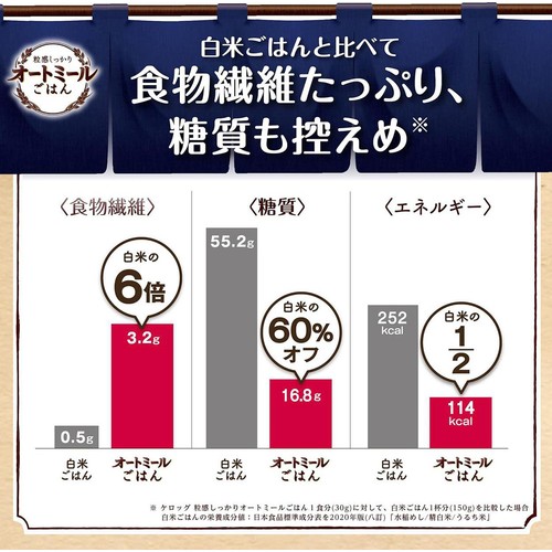 日本ケロッグ 粒感しっかりオートミールごはん 300g