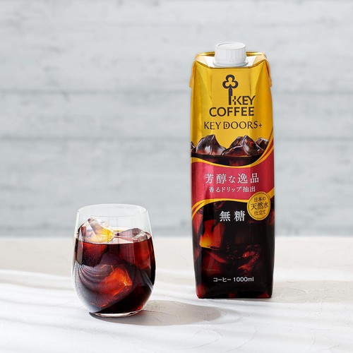 キーコーヒー リキッドコーヒー 天然水 無糖 1000ml