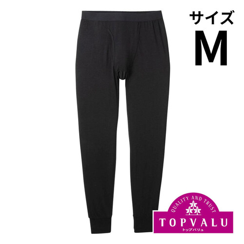 PEACE FIT WARM 紳士 10分丈レギンス前あき Mクロ トップバリュ