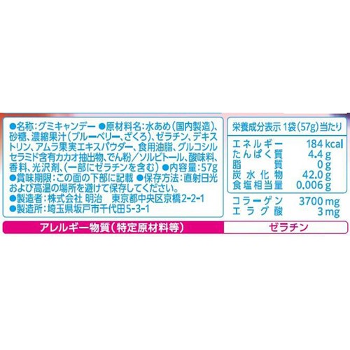 明治 FRUBI by 果汁グミ ブルーベリー & ざくろ 57g