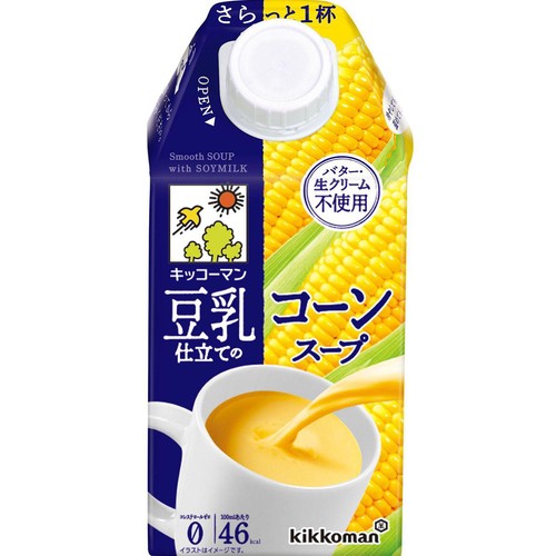 キッコーマン 豆乳仕立てのコーンスープ 500ml Green Beans | グリーン