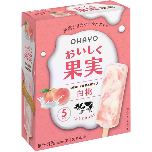 オハヨー乳業 おいしく果実 白桃 40ml x 5本入