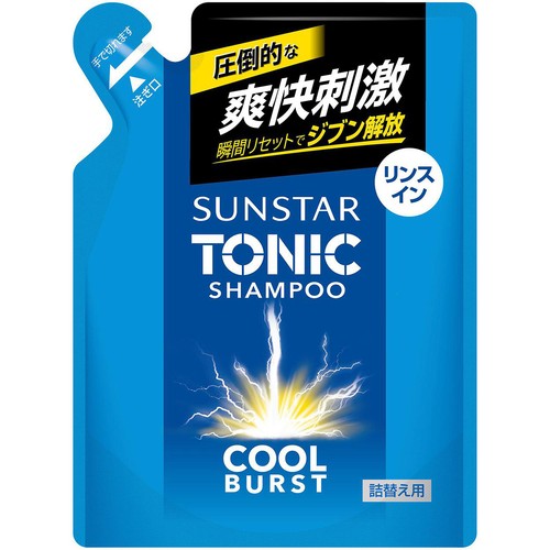 サンスター トニックシャンプー COOL BURST リンスイン つめかえ用 340ml