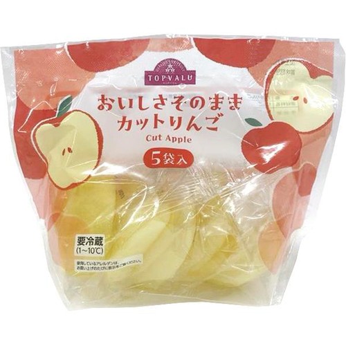 おいしさそのまま カットりんご 5袋入 トップバリュ