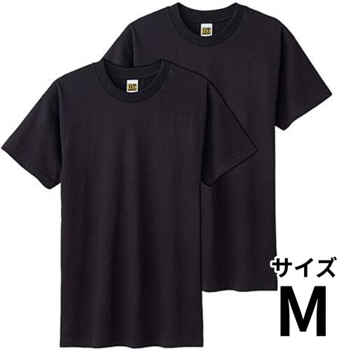 グンゼ 紳士 G.T.HAWKINS 2枚組ベーシックTシャツ M ブラック