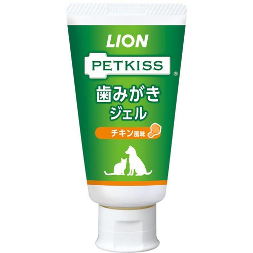 【ペット用】 ライオン PETKISS 歯みがきジェル チキン風味 犬・猫用 40g