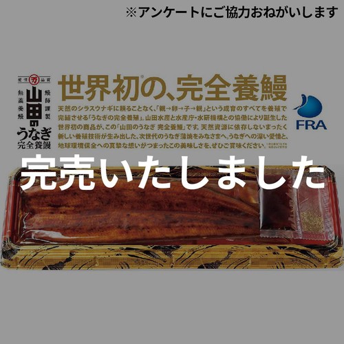 【冷凍】山田水産 鹿児島県産 完全養殖うなぎ蒲焼 大 1尾(131g)【数量限定 121点】