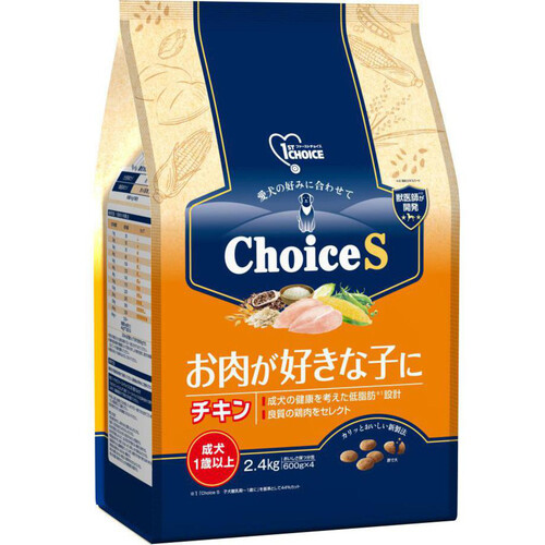 【ペット用】 アース・ペット ファーストチョイス ChoiceS お肉が好きな子に チキン 成犬1歳以上 2.4kg