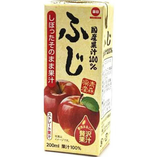 日本酪農協同 国産果汁100%ふじ 200ml