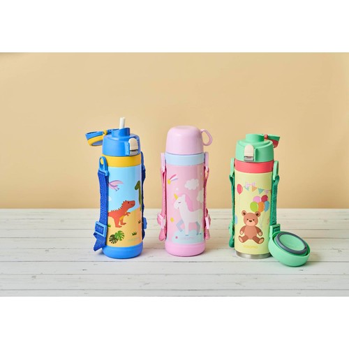 Shinako 3WAYキッズボトル 450ml 原宿系動画クリエイター「しなこ」とのコラボステンレスボトル