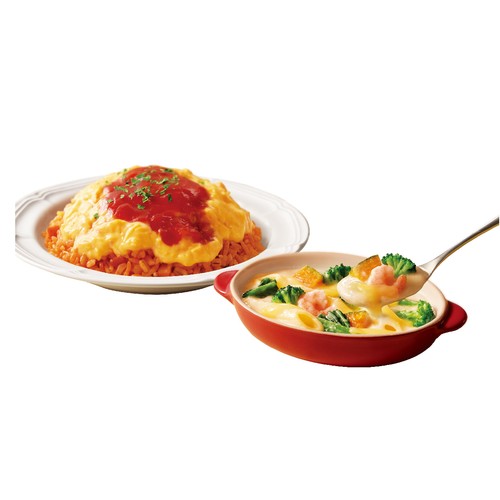 ニップン 彩りごはん。 海老と3種野菜のグラタン&オムライス【冷凍】 1人前(300g)