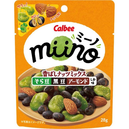 カルビー miino 香ばしナッツミックス そら豆黒豆アーモンドしお