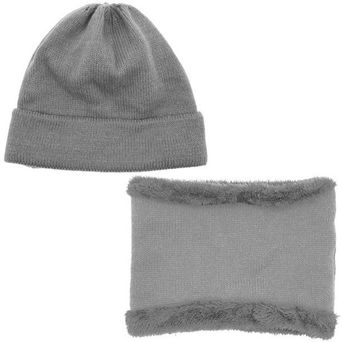 ニット帽&ネックウォーマー グレー Green Beans | グリーンビーンズ by