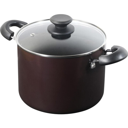 パール金属 ふっ素IH対応 ガラス蓋付寸胴鍋 HC644 Green Beans