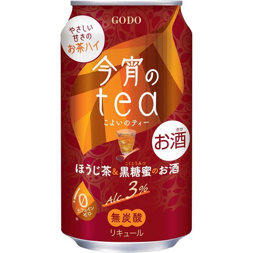 3%】 合同酒精 今宵のTEA ほうじ茶 & 黒糖蜜 350ml Green Beans