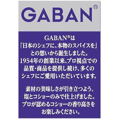 ハウス食品 GABAN ギャバン 塩コショー 120g