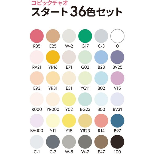 COPIC コピックチャオ スタート36色セット Green Beans | グリーン