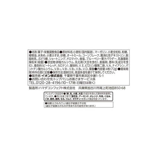 ざっくりライトミールブランサンド ブルーベリー味 4枚 x 6個パック トップバリュ