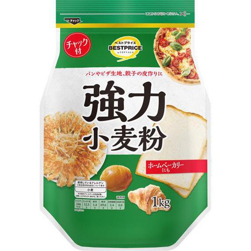 チャック付き強力小麦粉 1kg トップバリュベストプライス