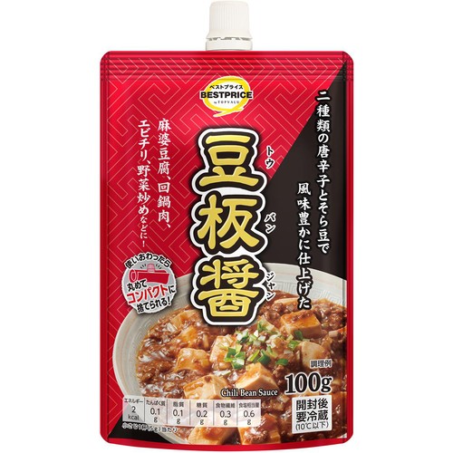 豆板醤(スパウトパウチ) 100g トップバリュベストプライス