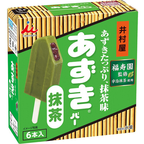 井村屋 あずきバー抹茶 60ml x 6本入