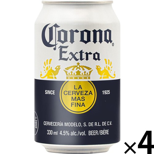 【4.5%】 AB InBev Japan コロナ エキストラ 330ml x 4本