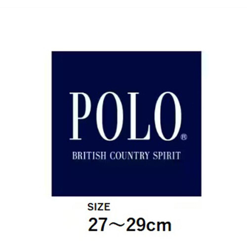 グンゼ POLO 紳士リブクルーソックス 27-29cm ブラック