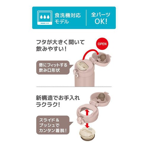 サーモス 真空断熱ケータイマグボトル500ml ミストベージュ 水筒 食洗機対応 JNL-S500M(SBE)
