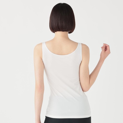 PEACE FIT(ピースフィット) SillkyFACT シームレスタンクトップ 婦人 オフホワイト L トップバリュ