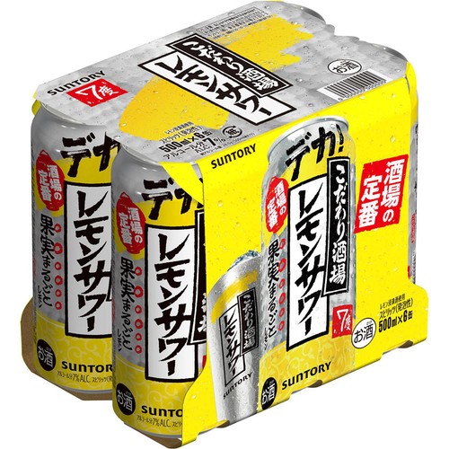 7%】 サントリー こだわり酒場のレモンサワー 500ml x 6本 Green Beans