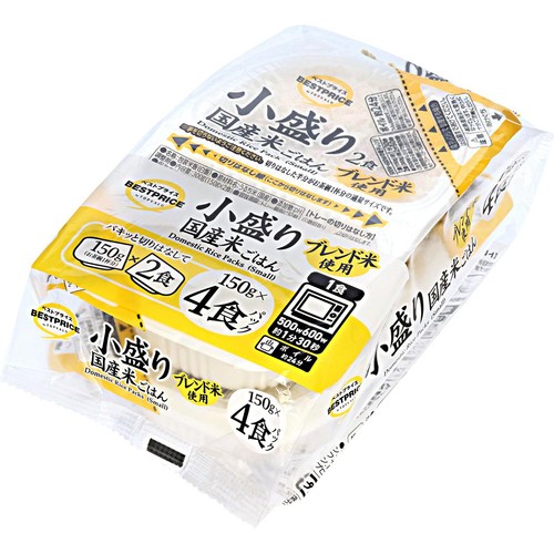 小盛りごはん 国産ブレンド米 150g x 4個 トップバリュベストプライス
