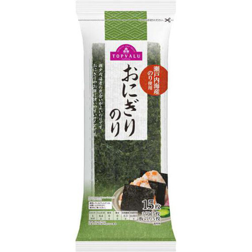 瀬戸内海産のり使用 おにぎりのり 15枚 トップバリュ Green Beans