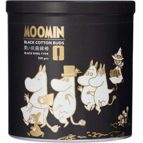 山洋 MOOMIN 黒い抗菌綿棒 150本