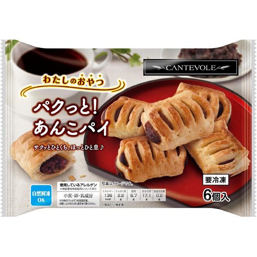 あんこ イオンベーカリー パクっと! あんこパイ【冷凍】 6個入 Green Beans