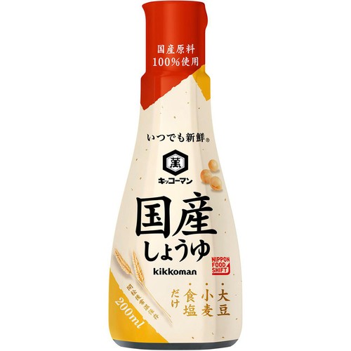キッコーマン いつでも新鮮 国産しょうゆ 200ml