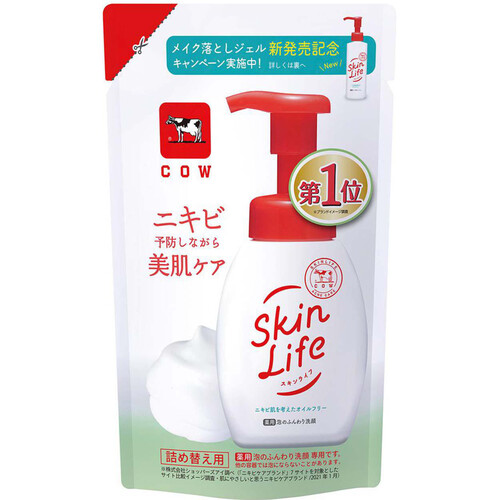 牛乳石鹸 スキンライフ 薬用泡のふんわり洗顔 詰め替え用 140mL